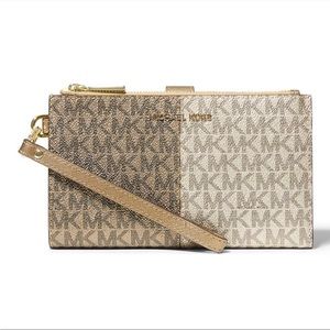 NWT Michael kors double zip wristlet